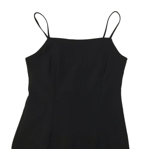 She & Sky Black Spaghetti Strap Ruffle Trim Sheath Dress L - Picture 2 of 8